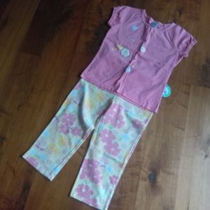 NWT Floral Capris and floral shirt